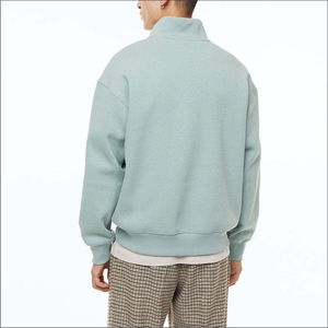 Sweat-shirt à capuche pour homme, style streetwear décontracté, nouvelle collection 2026, poids lourd, épaules tombantes, demi-zip - Product Image 5