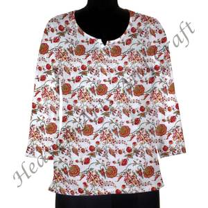 Beautiful Floral Hand Block Printed <b>Kurti</b> Hand Block Printed Cotton <b>Kurti</b> Dress Ethnic Casual Wear Indian <b>Kurti</b> For Women - Product Image 5