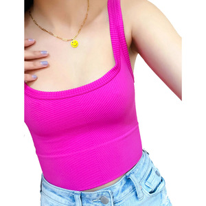 Meilleure vente Débardeurs 100% coton de qualité supérieure pour femmes perlés tricotés par sublimation coupe ajustée dans des couleurs unies pour tous les âges - Product Image 1