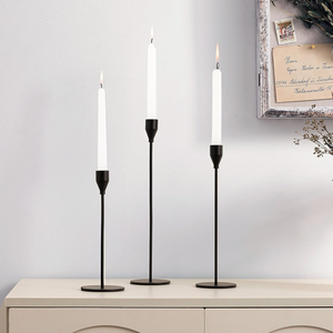 Bougeoirs élégants en cristal noir ensembles décoratifs de mariage rustiques pour Noël autres occasions, y compris des bougies lanternes - Product Image 4