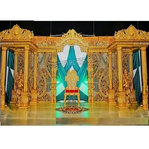 Maravillosa decoración de escenario de recepción de boda Tamil tradicional hindú Bala Ji escenario de boda Configuración de recepción de boda de Sri Lanka - Product Image 1