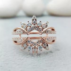 925 Sterling Silver 100% Satisfaction <b>Unique</b> Solitaire Shape VVS Moissanite Gold 14k/ 18k <b>Engagement</b> Wedding <b>Ring</b> Trendy - Product Image 1