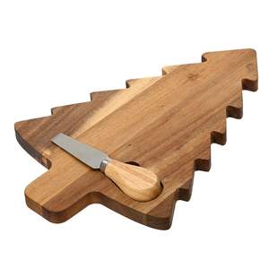 Tabla de cortar de madera redonda de acacia y mango con tablas de cortar de madera con mango - Product Image 5