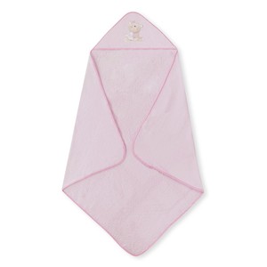 Toalla de Baño Rosa 100x100 cm, 400 GSM, Algodón de Rizo con Cepillo y Peine, Modelo Mod Artículos de Baño para Bebés Love You Baby - Product Image 1