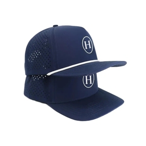 Casquette de golf classique à cordon, personnalisable avec logo imprimé, 5 panneaux, trous découpés au laser, vente en gros, casquette snapback de performance - Product Image 2