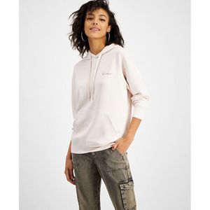 Felpa con cappuccio GUESS Effie da donna con logo metallizzato, in jersey traspirante, con cerniera ricamata, taglia XS, per l'autunno - Product Image 1