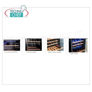TechnoChef COOL HEAD Vinoteca de 1 Puerta con Puerta de Vidrio, Capacidad de 130 Litros, Modelo de Doble Temperatura CW36DT - Product Image 3