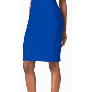 Vestido Tubo de Crepé Scuba para Mujer de Calvin Klein, Azul, Talla 4, con Cintura Natural - Product Image 3