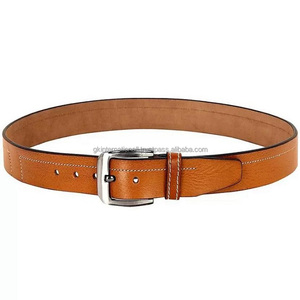 Venta al por mayor precio barato de los hombres de moda Casual cinturón de cuero hebilla de latón cinturones de cuero de calidad superior de fabricación con logotipo personalizado - Product Image 5