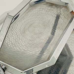 Modern Serving Tray Folding for Home Restaurant Silver Color Modern Serving Tray Square Shaped <b>Rice</b> Dish Serving hotel Supplies - Product Image 4