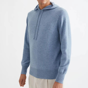 เสื้อฮู้ดสำหรับผู้ชายสีพื้นดีไซน์ตามสั่งโลโก้ - Product Image 5