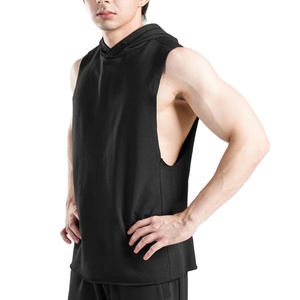 Chaleco Deportivo de Diseño Urbano 100% Algodón, Top de Verano para Entrenamiento, Culturismo, Ropa Deportiva, Chaleco con Capucha - Product Image 2