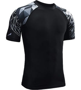 Rash Vest Ropa de protección Impreso Anti-UV Impermeable Protección solar Logotipo personalizado de alta calidad MMA Training Rash Guard - Product Image 4