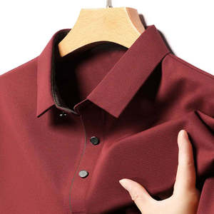 Chemises formelles pour hommes d'été 100% coton à manches courtes élégantes unies à séchage rapide col chemise de golf neuves - Product Image 3