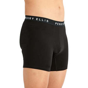 Calzoncillos bóxer de punto elástico de algodón de tiro alto para hombre, sin etiqueta, cintura sin enrollamiento, antibacterianos, transpirables, marca privada OEM - Product Image 1