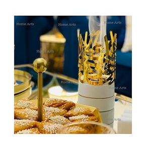 ชุดเครื่องเขียนบาคูร์อะคริลิคและโลหะสีทองสามขนาดที่แตกต่างกันสำหรับใช้ในงานแต่งงาน - Product Image 5