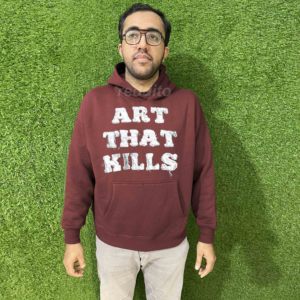 Pull à capuche en éponge française 100% coton personnalisé pour hommes garçons Street Wear épaule tombante lourde pour impression bouffante - Product Image 1