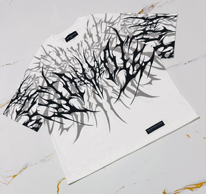 Cyberpunk Streetwear camiseta hombres mujeres Vintage algodón pesado Boxy Fit Camiseta con estampado desgastado Urban Hip Hop Goth Unisex moda Top - Product Image 3