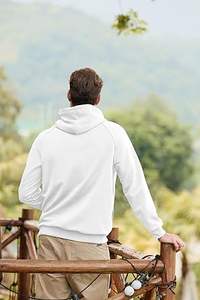 Sudadera con Capucha Casual para Hombre, Lavado Ácido, Color Sólido, Corte Regular, 100% Algodón, Felpa, Secado Rápido, Ecológica - Product Image 4