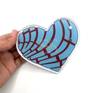 Tuiles à cils en acrylique bleu Concha en forme de cœur et de fleur, aimants à cils personnalisables, outil de beauté durable, réutilisable, 2 en 1, OEM - Product Image 1