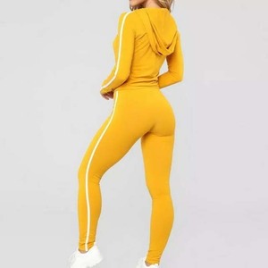 Women sweat suit Zipper customized <b>Tracksuit</b> Set new design Cheap OEM Wholesale High quality woman <b>yellow</b> color <b>tracksuits</b> 2026 - Product Image 2