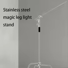 Supporto per Luci Fotografiche Tipo C in Acciaio Inox da 3,3 Metri, Supporto per Film e TV con Braccio Inclinabile Staccabile - Product Image 2