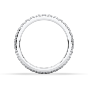 Anillo de Bodas de eternidad completa de diamante redondo de moissanita de 0,75 quilates de quilates hecho en oro sólido de 10K, 14K o 18K para mujer - Product Image 3
