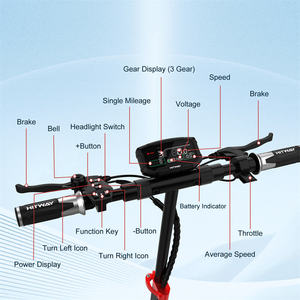 H9 có thể gập lại điện E-Scooter với <10AH pin 350W động cơ 41-50km/h tốc độ 30-40km phạm vi không thấm nước hợp pháp để sử dụng đường bộ - Product Image 4