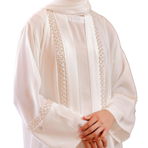 WHITE SPIRIT ABAYA pour femmes modestes grande taille vêtements islamiques OEM ODM couleurs personnalisables tailles élégant Niqab Abaya soie - Product Image 4