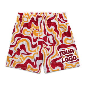 Short en maille double couche Haute qualité Respirant Séchage rapide Hommes Femmes Short en maille de basket-ball à sublimation personnalisée pour hommes - Product Image 6