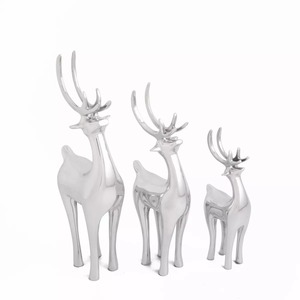 Objet de table debout décoratif pour décoration d'intérieur Sculpture décorative Accent Vaisselle de table de jardin Vaisselle de table plaquée couleur or Base noire - Product Image 6