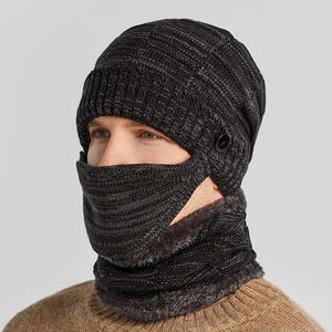 Hommes 3 Pièces Beanie Hat Scarf Knitted Mask Sets ce bonnet vous garde au chaud si vous skiez - Product Image 3