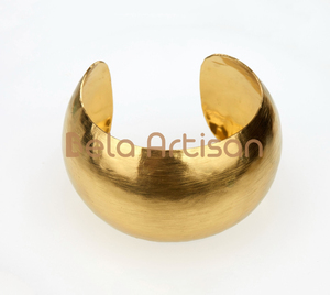 Handmade Wide Brass Cuff Bracelet Vintage Artisan <b>Jewelry</b> for Party for Wholesale Buyers or Earrings - Product Image 1