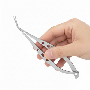 Forceps microchirurgicaux incurvés en acier inoxydable, instrument médical réutilisable de qualité médicale - Product Image 2