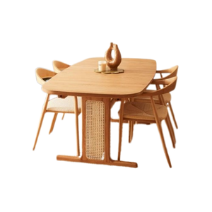 Juego de mesa de comedor de madera con precio al por mayor, juego de comedor 4-6 para restaurante y muebles de comedor, producto de alta calidad - Product Image 1