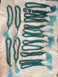 Turbans turquoises iraniens avec chaîne à maillons, style bohème - Product Image 2