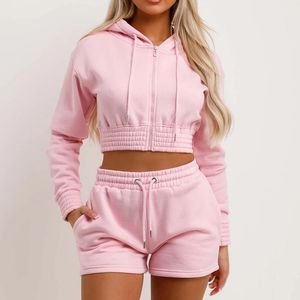 Ensemble haut et short pour femme de haute qualité, ensemble tendance pour femme, tissu en molleton de coton et service OEM - Product Image 4