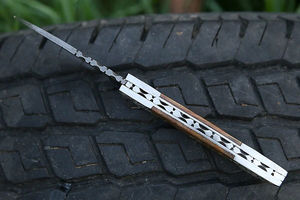 Handmade Industrial Grade Stainless Steel Folding Bowie <b>Knife</b> Pocket EDC Custom Handle 58HRC Clip Point OEM Logo 3-Year Warranty - Product Image 4