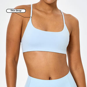 Sujetador Deportivo de Yoga con Logotipo Frontal, Cuello en V Profundo, Compresión, Control de Rebote, Secado Rápido, Suave, Nuevo Modelo 2026, Gran Venta - Product Image 6