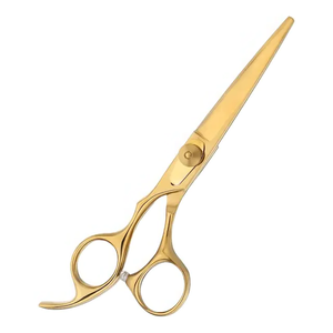 Ciseaux de coiffure professionnels faits à la main et de salon de coiffure bas quantité minimale de commande en acier inoxydable lame droite pointe pointue mallette à outils de beauté - Product Image 1