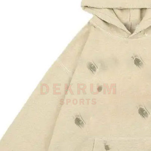 Sudaderas con Capucha para Hombre, Diseño Desgastado, a la Moda, Invierno 2026, Transpirables, con Cierre, Color Sólido, Venta al Por Mayor, MOQ Bajo - Product Image 3