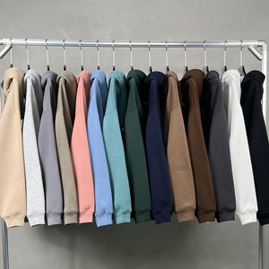 Peso pesado 350g 52% algodón 48% poliéster Pareja Ropa Tallas grandes Puff Impresión Hombres Zip up Hoodies - Product Image 1