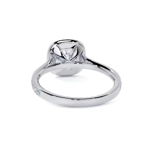 10k Yellow Gold, Rose Gold & White Gold <b>Cushion</b> Cut Lab Grown Diamond <b>Wedding</b> <b>Ring</b> <b>Cushion</b> Cut Diamond Engagement <b>Ring</b> for Her - Product Image 4