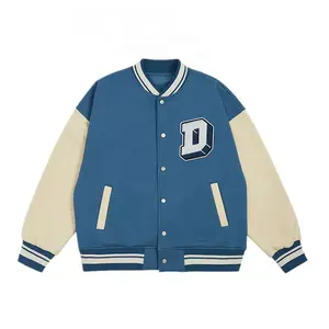 Veste Versity de fabricant de vêtements streetwear pour hommes à bas prix/Vente en gros de vestes coupe-vent d'hiver avec logo personnalisé pour hommes - Product Image 6