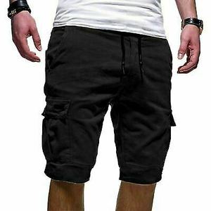 Conjunto deportivo básico de poliéster para hombre, pantalones cortos para gimnasio con forro polar transpirable, ropa de gimnasio ajustada de talla grande - Product Image 3