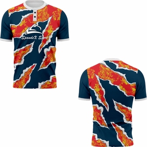 Jersey de béisbol personalizado de alta calidad, camisetas de béisbol con logotipo bordado por sublimación, 100% poliéster - Product Image 6