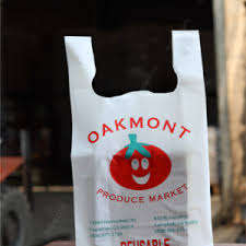 Bolsa de camiseta de plástico HDPE /LDPE a precio de fábrica con impresión de logotipo - Product Image 6