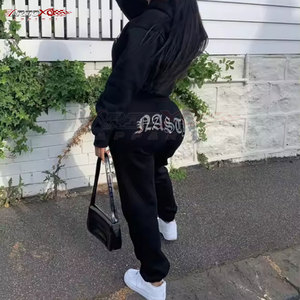 Chándal de mujer con gráficos de diamantes de imitación y silueta ajustada para actuación o ropa de escenario chándal de moda de mujer con diamantes de imitación - Product Image 4