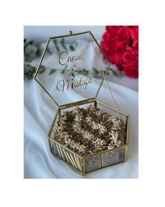 Joyero de metal de vidrio artesanal de primera calidad con diseño antiguo perfecto para necesidades de almacenamiento elegantes - Product Image 1