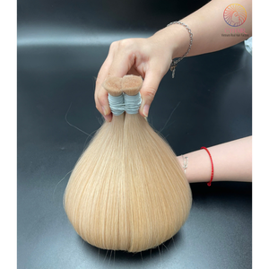 Paquetes de cabello crudo vietnamita sin procesar, vendedores, trama dibujada #24 doble, extensión a granel de cabello liso Natural de Color caliente - Product Image 5